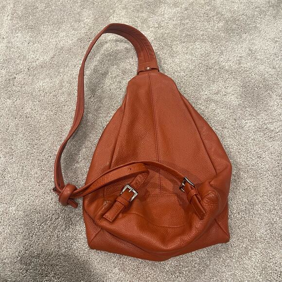 Wilsons Leather Pelle Studio Brown Leather Backpack Purse - Picture 3 of 7